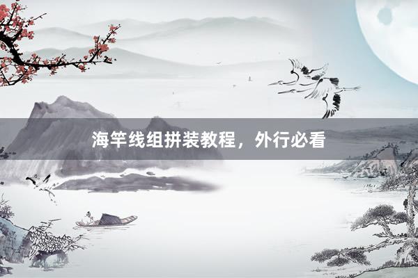 海竿线组拼装教程,外行必看